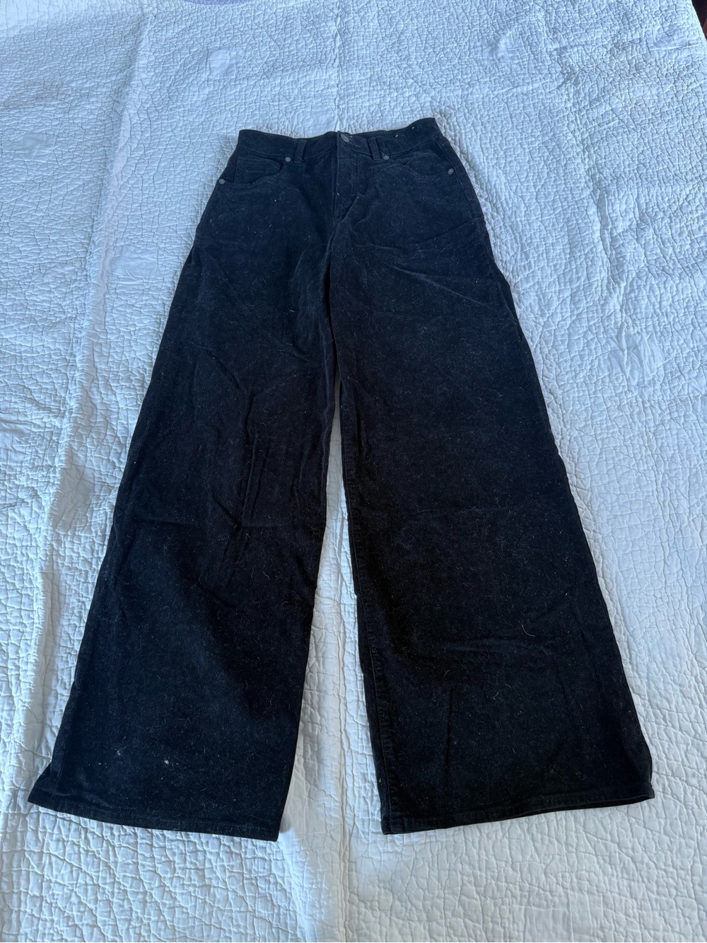 Madewell Black Wide-Leg Pants